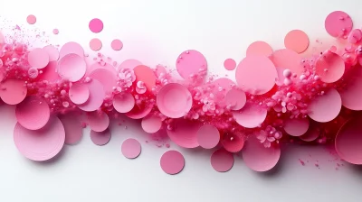 Pink Convex Shapes on White