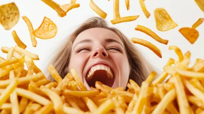 Woman among French Fries