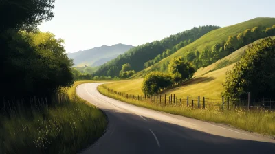 Hilly Roads Landscape