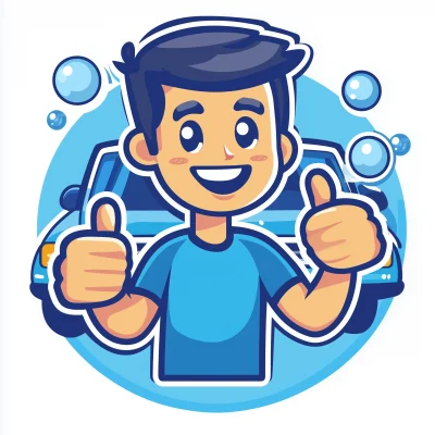 Thumbs Up Car Wash Logo