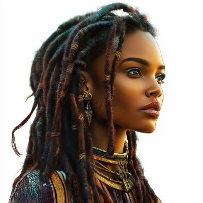 African Woman with Dreadlocks