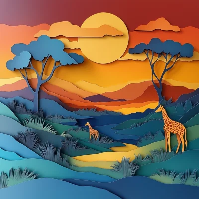 Colorful African Landscape