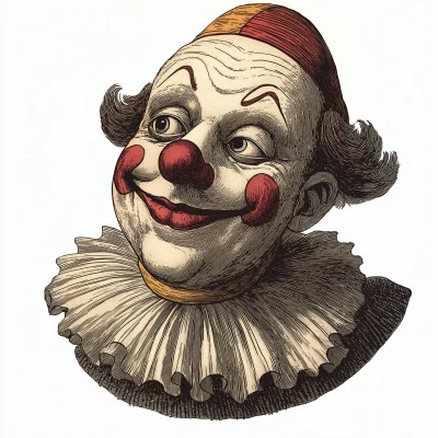 Vintage Clown Illustration