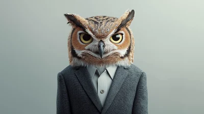 Owl in Business Suit