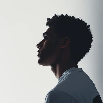 Silhouetted Athlete Portrait