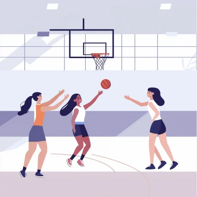 High School Girls Basketball Practice