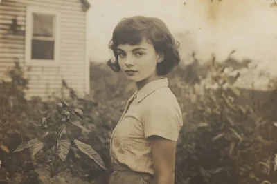 Young Girl in Vegetable Garden