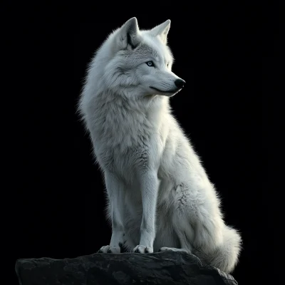 Majestic White Wolf