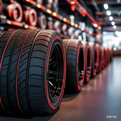 Close-up of New Tires