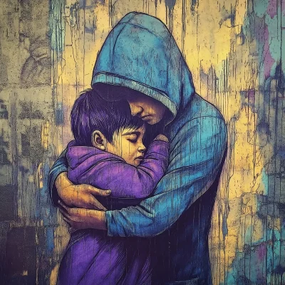 Embrace in Graffiti