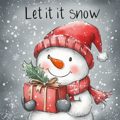 Cute Snowman Illustration