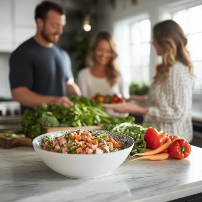 Couple Making Tuna Salad