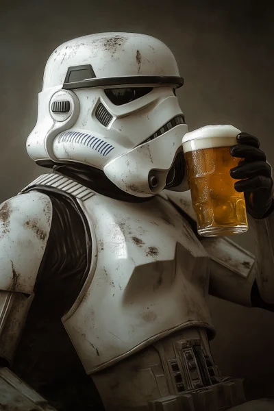 Stormtrooper Enjoying a Drink