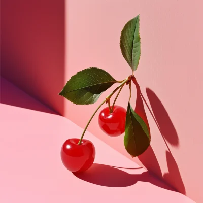 Cherries on Pink