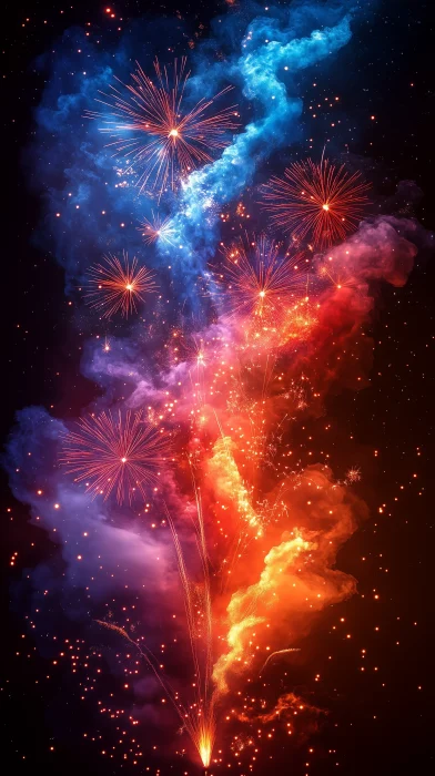 New Year’s Fireworks Background