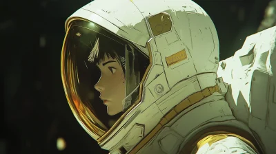 Calm Astronaut in Space