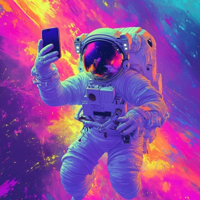 Cosmic Astronaut Selfie