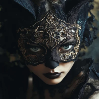 Baroque Cat Woman Mask