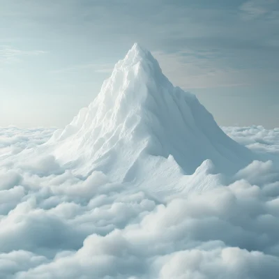 Ethereal Snowy Mountain