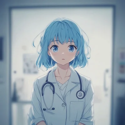 Anime Girl in Doctor Robe