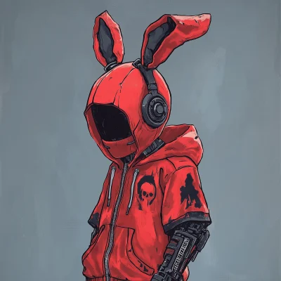 Half Robot Bunny Boy