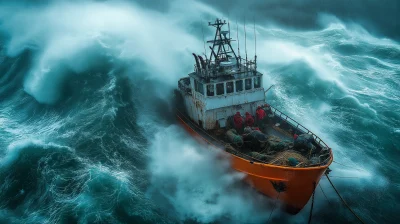 Fishing Boat in a Storm