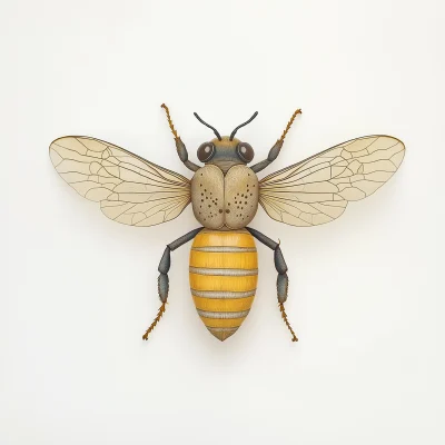 Hyper Realistic Vintage Carpenter Bee