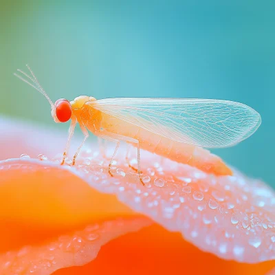 Translucent Gnat on Rose Petal