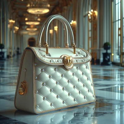 Elegant Handbag in Modern Hotel