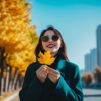 Smiling in Autumn