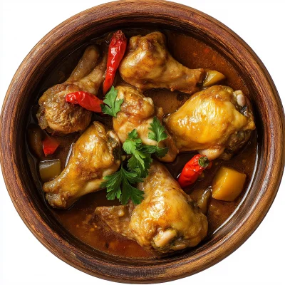 Cooked Chicken in a Pot