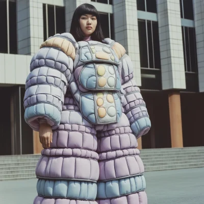 Woman in Pastel Armor