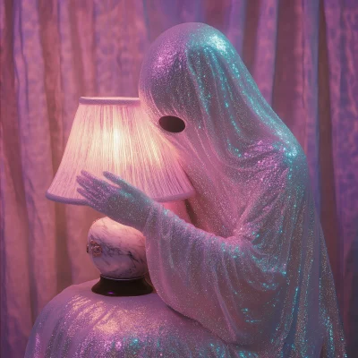 Cuddling Ghost and Lamp