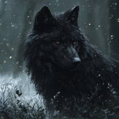 Black Wolf Art