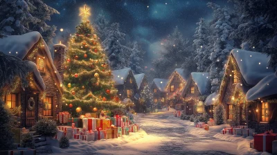 Festive Christmas Scene