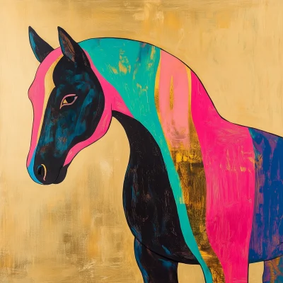 Vibrant Black Horse