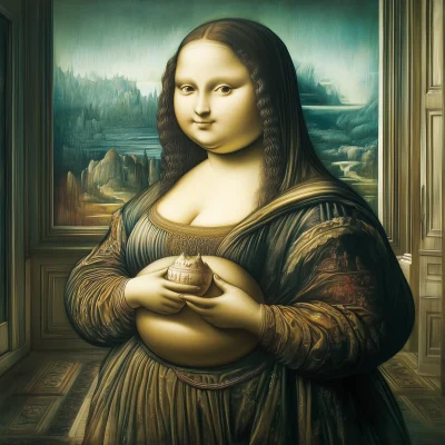 Mona Lisa in Botero Style