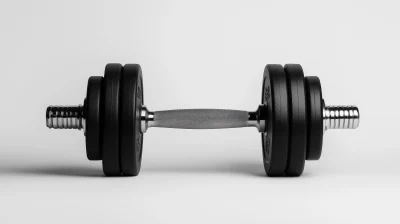 Dumbbell Model on White Background