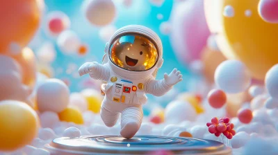 Astronaut’s Whimsical Adventure