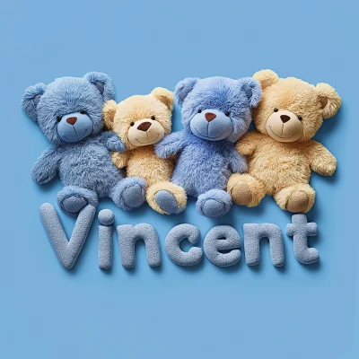 Stuffed Bears Spelling Vincent