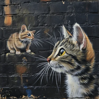 Playing Cat and Mouse Graffiti