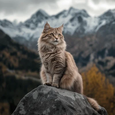 Majestic Cat in Nature