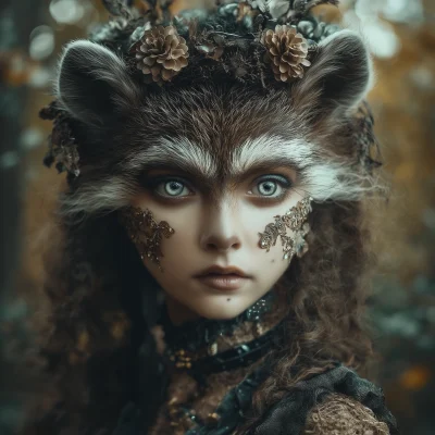 Fantasy Raccoon Woman