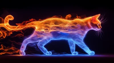 Ethereal Fire Cat