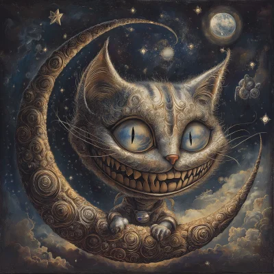 Cheshire Cat in Celestial Realm