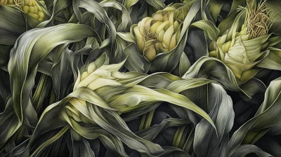 Hyperdetailed Corn Plants