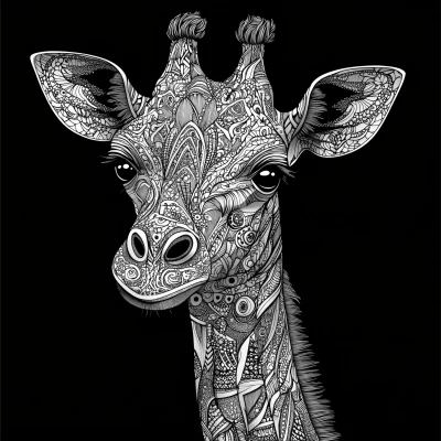 Intricate Animal Patterns Coloring Page