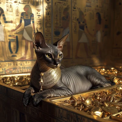 Sphinx Cat in King’s Tomb