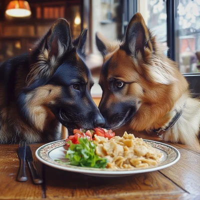 Dogs Dining Elegantly