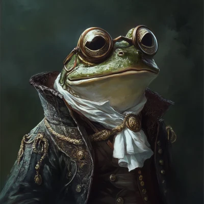 Frog in Historical Attire